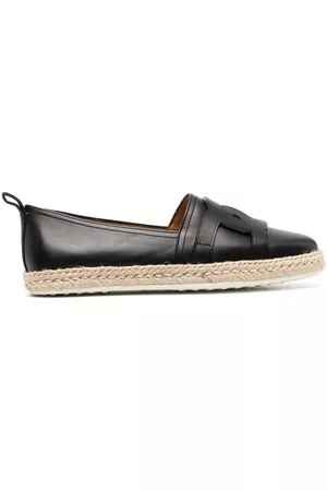 Tod's Women Lace up Ballerinas - Chain-link-print espadrilles