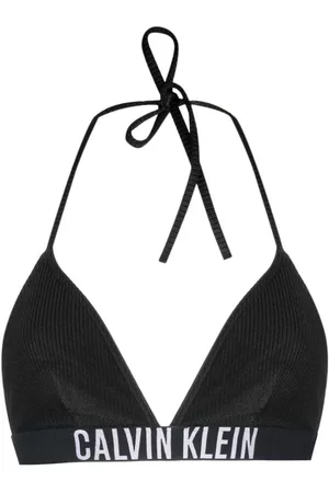 Calvin Klein Women Bikini Tops - Logo-underband halterneck bikini top