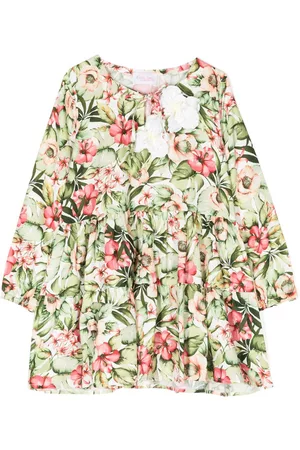 Selini Action Floral-print pleated-skirt dress