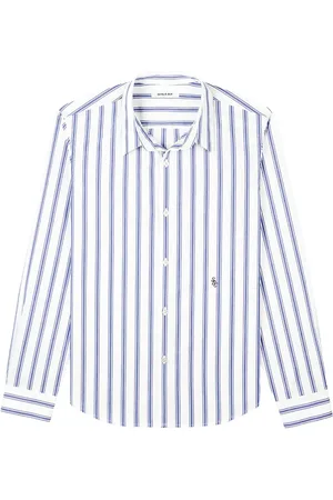 Sporty & Rich Logo-embroidered striped shirt