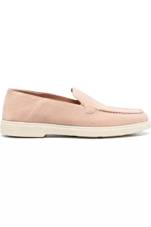 santoni Women Woven Loafers - Tonal-stitching suede loafers