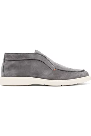 santoni Almond-toe suede boots