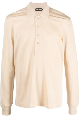 Tom Ford Piqué long-sleeve polo shirt