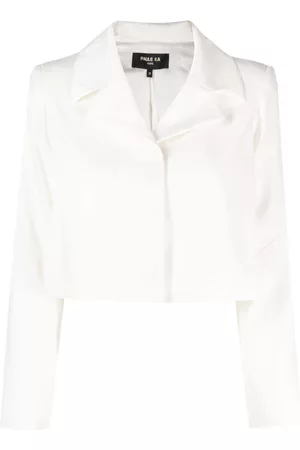 Paule Ka Women Blazers - Satin-panelled cropped blazer