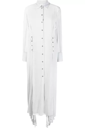 Patrizia Pepe Long-sleeved pleated shirt dress