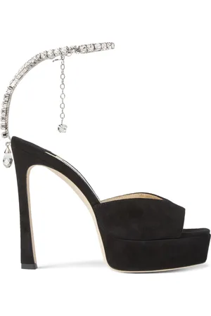 Jimmy Choo Saeda crystal-embellished suede sandals