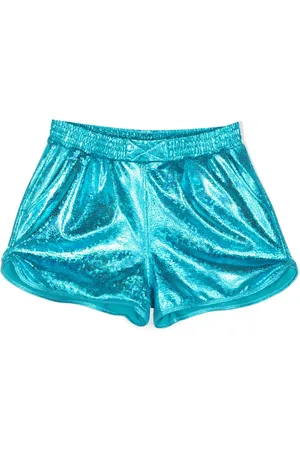 Le pandorine Metallic-finish holographic shorts