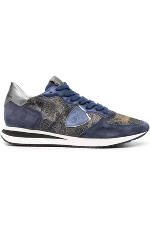 Philippe model Leather-panelled low-top sneakers