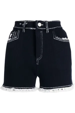 Barrie Fine-knit fringe-detail shorts
