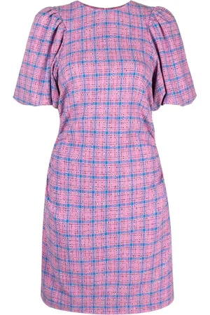 Ganni Check-pattern minidress