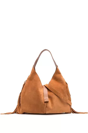 Orciani Women 17 Inch Laptop Bags - Vita Naif suede shoulder bag