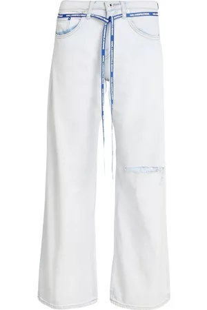 Karl Lagerfeld Women Wide Leg Jeans - Low-rise organic cotton jeans