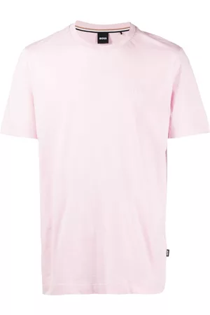 HUGO BOSS Men Long Sleeve Polo Shirts - Logo-print cotton T-shirt
