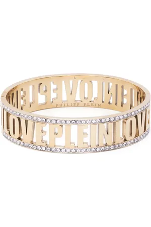 Philipp Plein Logo-lettering band bracelet