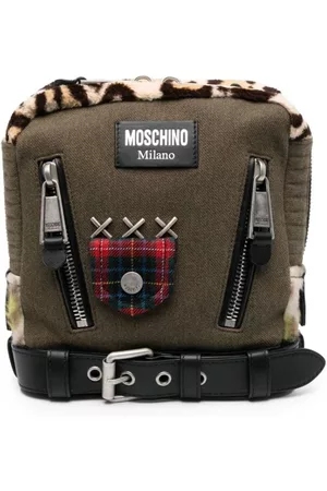 Moschino Men 17 Inch Laptop Bags - Logo-patch shoulder bag