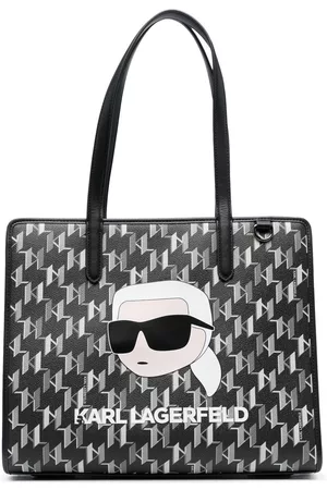 Karl Lagerfeld Women 17 Inch Laptop Bags - K/Ikonik 2.0 monogram tote bag