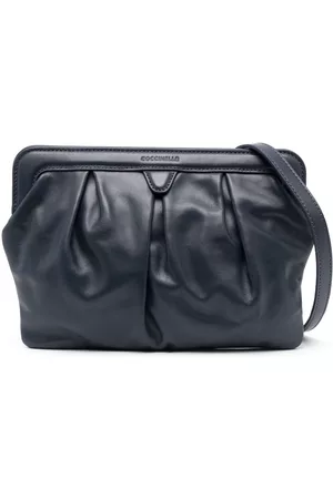 Coccinelle Women 17 Inch Laptop Bags - Logo-debossed ruched clutch bag