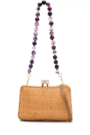 SERPUI Charlotte wicker clutch bag