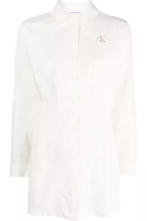 Calvin Klein Women Casual Dresses - Logo-embroidered cotton shirt dress