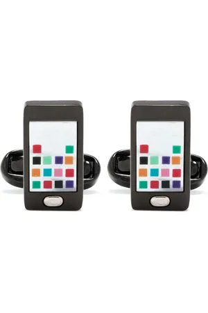 Paul Smith Phone logo-engraved cufflinks