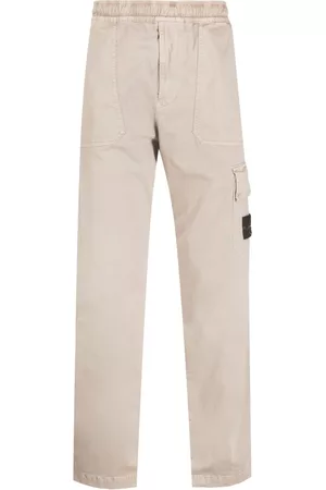 Stone Island Men Straight Leg Cargo Pants - Straight-leg cotton cargo trousers