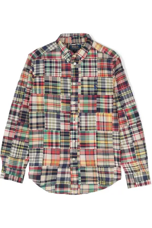 Ralph Lauren Checkered-patchwork cotton shirt
