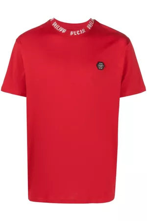 Philipp Plein Men Long Sleeve Polo Shirts - Logo-plaque T-shirt