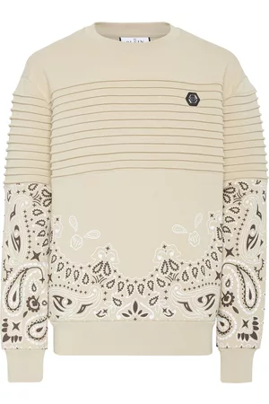 Philipp Plein Men Sweatshirts - Logo-embroidered cotton sweatshirt