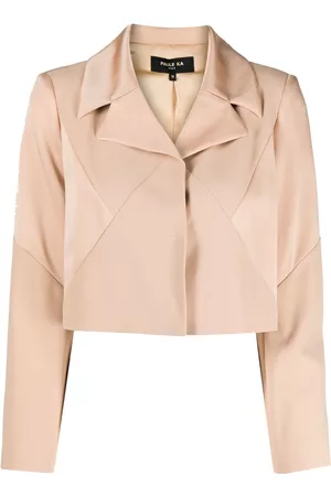 Paule Ka Women Blazers - Satin-panelled cropped blazer
