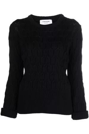 Thom Browne Crisscross virgin-wool cable-knit jumper