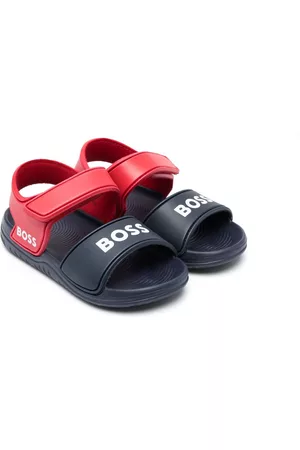 HUGO BOSS Sandals - Logo-print touch-strap sandals