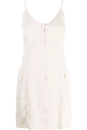 Calvin Klein Women Sleeveless Dresses - Sleeveless button-up mini dress