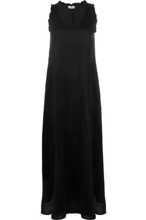 P.a.r.o.s.h. Women Sleeveless Dresses - Sleeveless linen long dress