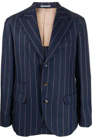 Brunello Cucinelli Pinstriped single-breasted blazer