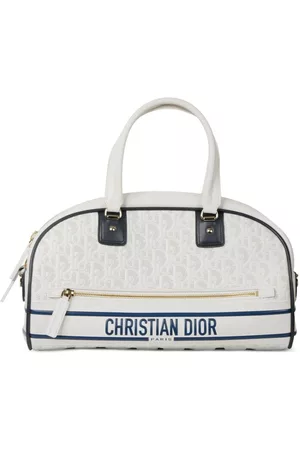 Dior Women 17 Inch Laptop Bags - 2022 pre-owned Oblique Vibe bowling bag