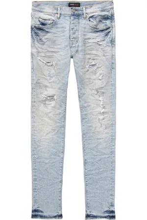 Purple Brand Distressed low-rise skinny jeans