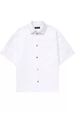Purple Brand Short-sleeve cotton shirt jacket