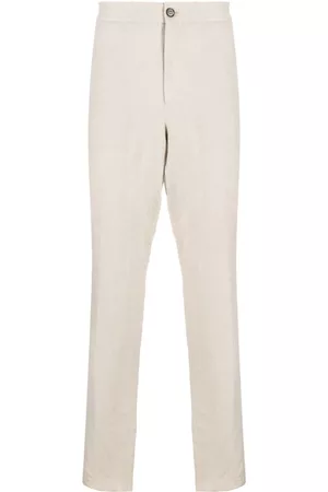 Z Zegna Men Formal Pants - Tailored straight-leg linen trousers