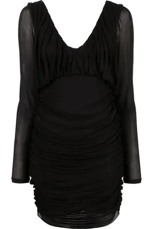 Saint Laurent Draped V-neck minidress