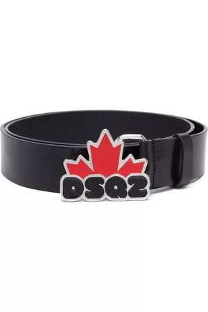 Dsquared2 Men Belts - Logo-plaque calf leather belt