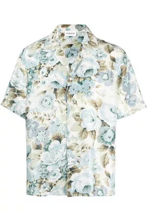 P.A.R.O.S.H. Floral-print silk short-sleeve shirt