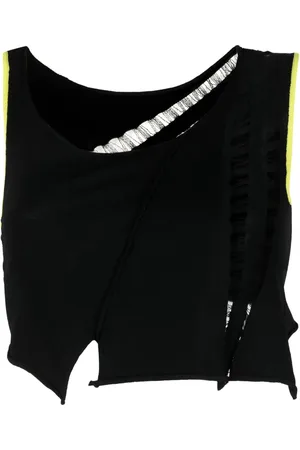 RUI Float asymmetric cropped top