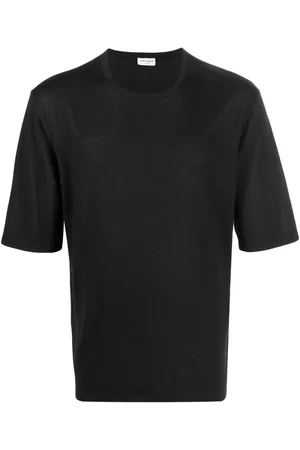 Saint Laurent Men Long Sleeve Polo Shirts - Half-length sleeve t-shirt