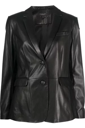 RAG&BONE Women Blazers - Charles single-breasted leather blazer