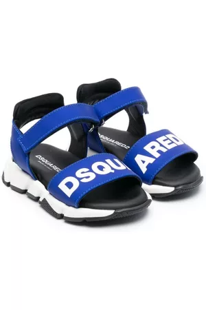 Dsquared2 Kids Logo-Print Leather Sandals