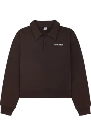 Sporty & Rich Logo-embroidered cotton polo shirt