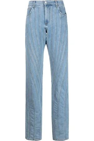 MUGLER Snow Spiral straight-leg jeans