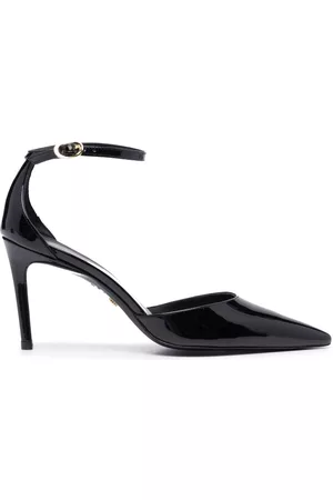 Stuart Weitzman 80mm pointed-toe leather pumps
