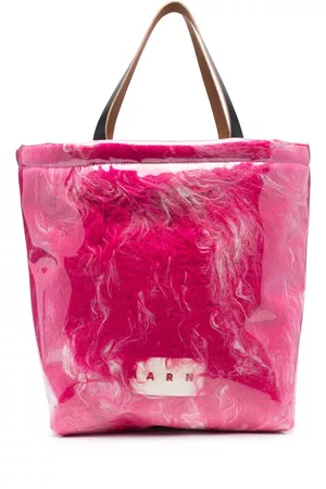 Marni Faux-fur coated tote bag