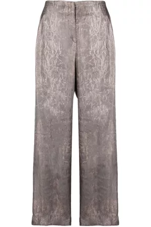 Giorgio Armani Women Pants - 1990s distressed-print straight-leg trousers
